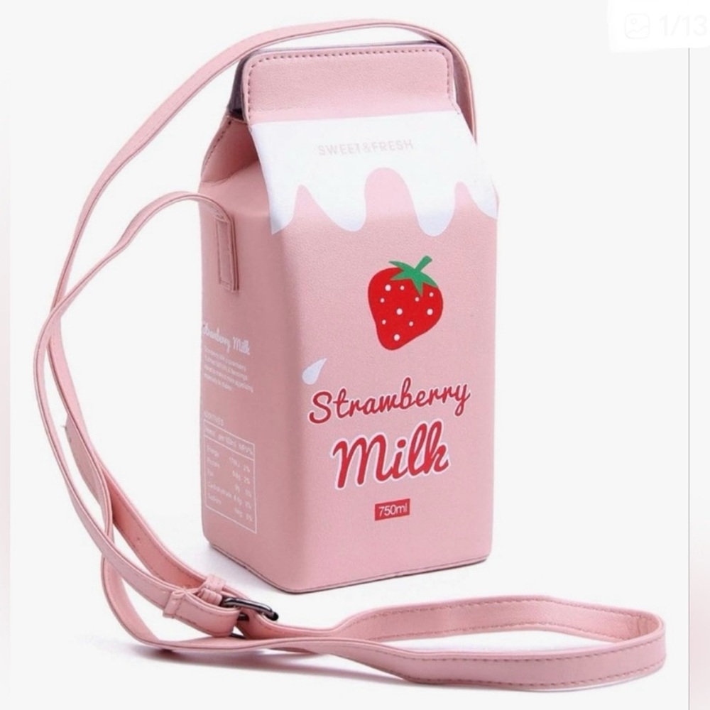 Strawberry Milk Crossbody Bag